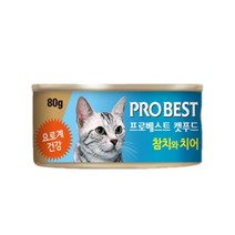 프로베스트 캣푸드 고양이 간식캔, 참치 + 치어 혼합맛, 12개