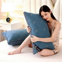 조선호텔베개 마이크로화이바 베개 코어 호텔 침대 및 아침 식사 머리 가정 학생 기숙사 침구 낮은, Romantic Embroidery+Middle pil