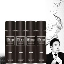 [박명수 헤어리치] 흑채 스프레이 120g X 4, 4개, 흑색