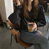 김비서블라우스 블라우스 벌룬 왕리본 곱창 봄 여름 4 5 월 결혼식 하객룩