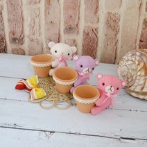 테디베어 미니바스켓 diy.삼수니다락방, 아이보리