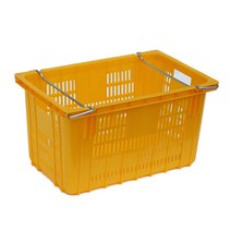 SK플라스틱 플라스틱바구니 운반상자 모음 다양한 바구니, 5.운반3호 노랑(철고리포함)