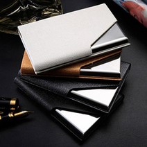 BC001 스틸 엣지 자석 가죽 명함 케이스 카드 케이스 - 남성 여성 명함지갑 명합집, 핫핑크