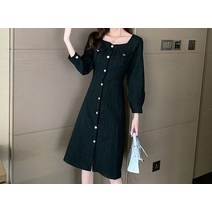 가을 겨울 10월 하객룩 코디 결혼식 빅사이즈 여성 의류 한강 데이트 통통녀 원피스 D2