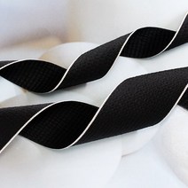 샤넬스타일리본 엠보싱 양선리본 (폭2.5cm/4cm 길이9m), 블랙, 폭2.5cm/길이9m