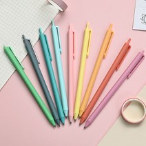 ZG83 그립감 좋은 다색 볼펜 부드러운 필기 9개 색깔펜 사무용품 사은품볼펜 볼펜대량 수성볼펜, OS 9개 세트, OS 본상품선택
