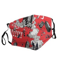 Mob Psycho 100 -22 성인용 인쇄 마스크 일본 만화 영화 방진 빨 조절 가능