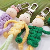 마크라메 DIY 제작 우동실 걱정인형 만들기 키트 세트, 01. 그린, 16. 페일그린