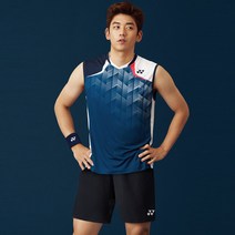 요넥스 배드민턴 남성 여성 반팔 티셔츠 반바지 세트 020, 남자 세트(검정 바지)_L