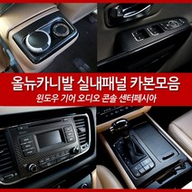 [mansubmall] 올뉴카니발 카본실내패널 모음 윈도우 기어 콘솔 글로브 센터페시아 오디오 스티커 시트지 차량튜닝용품, 센터+콘솔패널