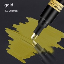 아크릴물감대용량 데코 푸어링 아트 미러 마커 실버 골드 DIY 수지 페인트 거울 크롬 금속 공예품 펜 액세서리 에폭시 금형 염료, 1mm-gold, 1개