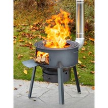 화덕만들기 캠핑화로대 불멍 가마솥화덕 주물 화롯대, 35cm+1.5두께+2개스토브링+(스토브)