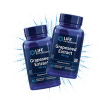 라이프 익스텐션 포도씨 추출물 100mg 60캡슐 [X2] OPC 폴리페놀 그레이프 시드 고약사 약들약