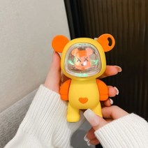 고양이 손난로 우주 캡슐 캠핑 배터리 카라반 겨울 전원 휴대용 전원 빠른충전 2단 USB, 곰돌이 손난로 레몬 옐로우