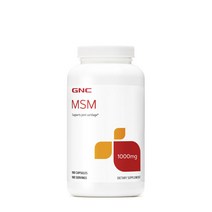 GNC MSM 1000mg 캡슐 무설탕 글루텐 프리, 180정, 1개