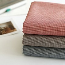 [대폭]면20수 선염 미니하운드체크 5종, 브라운[510-1]