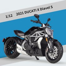 DUCATI X Diavel S 1/12 다이캐스트 바이크 오토바이 모델 장난감 차량 컬렉션 쇼크 업소버 오프로드 자동차, [01] Without retail box