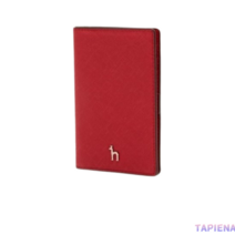 헤지스 여성 카드지갑 레드 퍼피로고 플랫 HIHO3E134R2