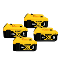 디월트 호환 배터리 20v 6.0Ah 호환 5.0Ah 밧데리 18v 충전기, 6.0Ah 4개, 1개