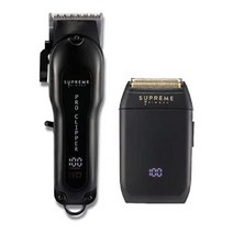Supreme Trimmer Barber Haircut Kit 헤어 클리퍼 포일 면도기 바리깡 - 프로페셔널 STC5030 STF602, 블랙 키트