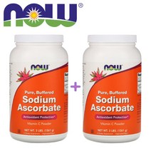 (1+1) 나우푸드 버퍼드 비타민C 가루 아스코브산 나트륨 Sodium Ascorbate 분말 비건 1361g 2팩