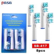전기 구강 b 칫솔 헤드 7/14pcs 예비 부품 브러쉬 B 3D Excel 치아 7 스, 16 SB417 8pcs