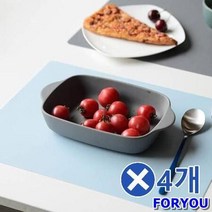 ForU556 심플 실리콘 테이블매트 PVC 식탁매트 테이블셋팅 4개 모텔비품, 상세페이지 참조
