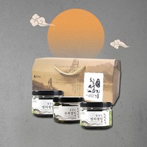 울릉도참섬지기 명이 곰취 나물 장아찌 3종 명절 선물 세트 (3+1)