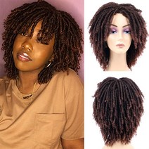 머리땋는기계 헤어소품 머리땋기 아프로 컬리 드레드락 가발 숏 트위스트 합성 브레이드 옴브레 인조 흑인, 07 T30_01 6inches
