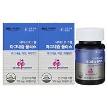 차바이오에프앤씨 닥터프로그램 마그네슘 플러스 60정 X 2박스 아연 비타민D, 상세 설명 참조, 단일옵션