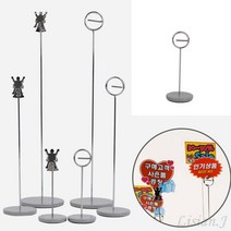 리시안제이 스탠드형 원형받침 메뉴꽂이 메모홀더 모니터클립, 집게형 대