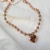 노이드비 써지컬스틸 통통하트 볼드체인팔찌