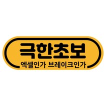 차량용자석 초보운전스티커 도로주행 운전연수 라운드, 1개, 05.라운드 극한초보(노랑자석)
