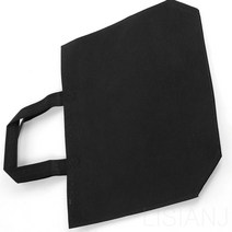 리시안제이 인쇄용 무지 부직포 가방 가로형 검정 보조 가방 부직포 파우치