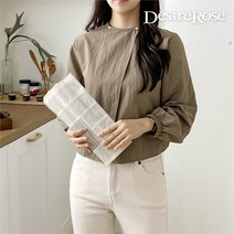 디자이어로즈 디자이어로즈 여자 대학생 사선 트임 블라우스 4color (7701049)