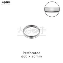 타르트틀 60x20mm 이중 압연 타트 링 천공 304 스테인레스 스틸 타르트 몰드 라운드 과일 파이 에그 만들기, [08] perforated 8pcs, [01] ROUND