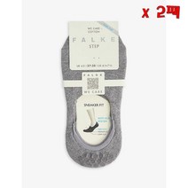 FALKE Step cotton blend socks 3390 Light Greymel EUR 37 38 팔케 스텝 코튼 블렌드 양말 3390 라이트 그레이멜 37-38사이즈 2팩