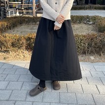 아이보리앤코 바스락 밴딩 A라인 플레어 롱 스커트 항아리 벌룬 치마