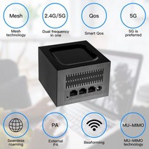 Fenvi-와이파이 메쉬 라우터 AC1200 무선 전체 홈 메쉬 무선 와이파이 시스템 듀얼 밴드 기가비트 무선 라, 01 US Power Plug_01 1 Piece