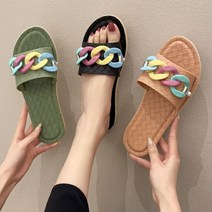 예쁜 여성 여름 슬리퍼 샌들 13 color 사무실 실내 여자 신발 실내화 거실 쇼핑몰, 블랙_250mm