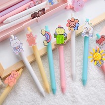 볼펜 캐릭터 귀여운 젤리펜 블랙컬러펜 필기구 사무용품 판촉 학용품 K66 귀여운 판촉 캐릭터 젤리펜, 19.곰아이, 19.곰아이