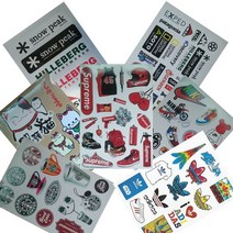 캠핑 감성 스티커 쿨러 캐리어 노트북, 마크트원 쿠팡 스티커 - 명품브랜드