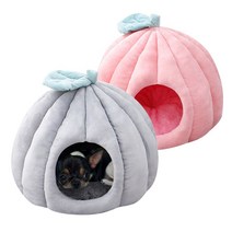 강아지 고양이 호박 숨숨집 길냥이 겨울 동굴집 애견 하우스, 국내당일발송(빅보스), 그레이, 중형