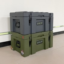 DDCP 미군박스 밀리터리 감성 캠핑용품 수납가방 미국 픽업트럭 적재함 렉스박스 70L, 블랙