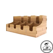 테이크 아웃 디스펜서 조립식 홀더 정리함 DIY 줍줍스티커 1매 구성, 디스펜서 8구(브라운)