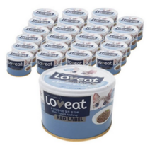 사조 러브잇 레드라벨 고양이 간식캔 160g, 흰살참치 + 멸치 혼합맛, 40개