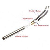 카트리지 히터 9.5x5 0mm/52mm/55mm/58mm/60mm 가열 요소 316SS 220V/110V/380V 단일 헤드 파이프 200W-230, 01 110V_04 220W 9.5x58mm