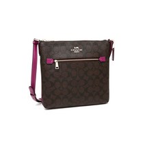 코치 아울렛 숄더백 시그니처 브라운 퍼플 여성 C1554 IMV7U 품