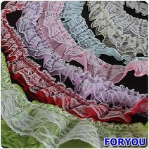 ForU8 이중치마 레이스 20mm 만들기재료 2개 만들기수업 어린이집만들기 유치원만들기, 하늘