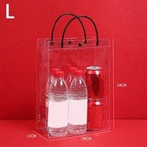 PVC가방 투명가방 투명 토트 백 여성용 친환경 선물 포장 손 플라스틱 쇼핑백 화장품 핸드백